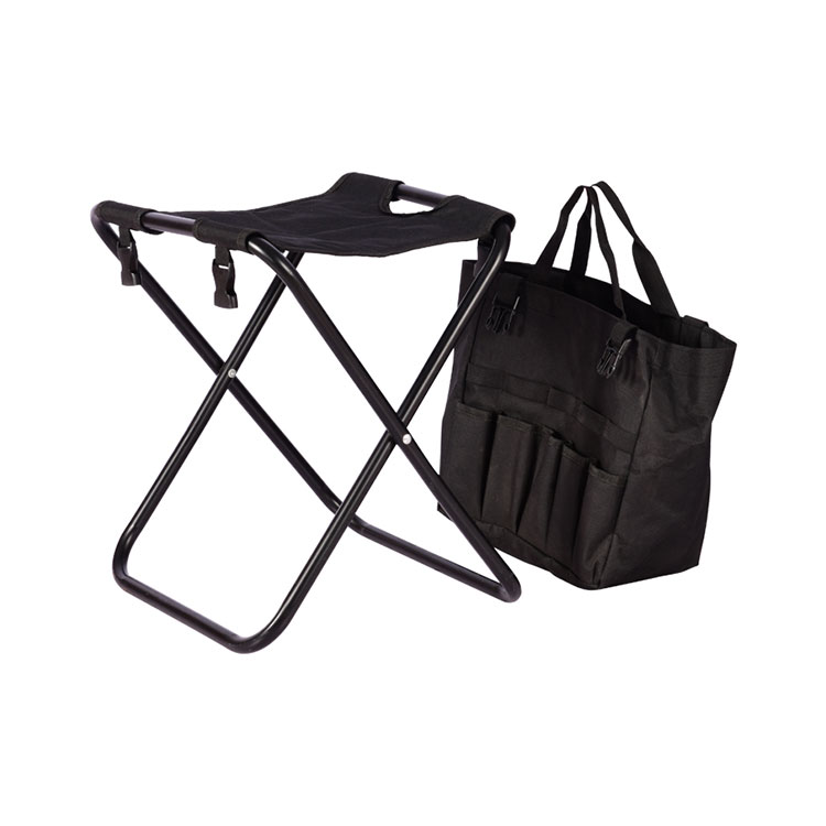 Taburete de camping plegable con bolsa de almacenamiento