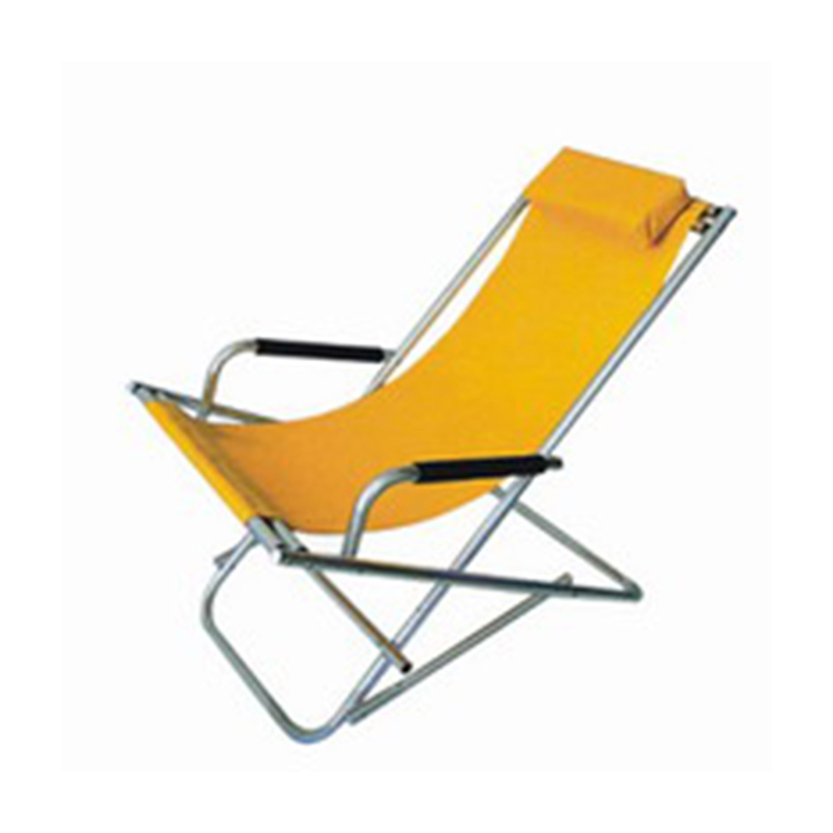 Silla de playa de metal abatible