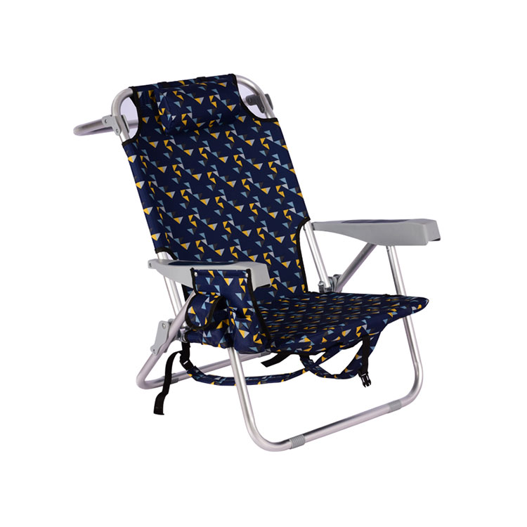Silla de playa plegable con respaldo ajustable