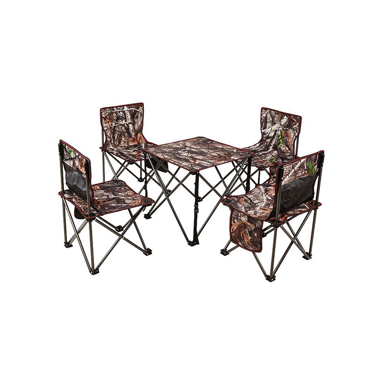 Juego de mesa de camping plegable de acero Juego de mesa de camping plegable de acero