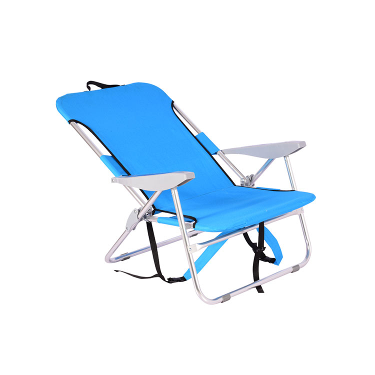 Silla de viaje para playa al aire libre con respaldo ajustable