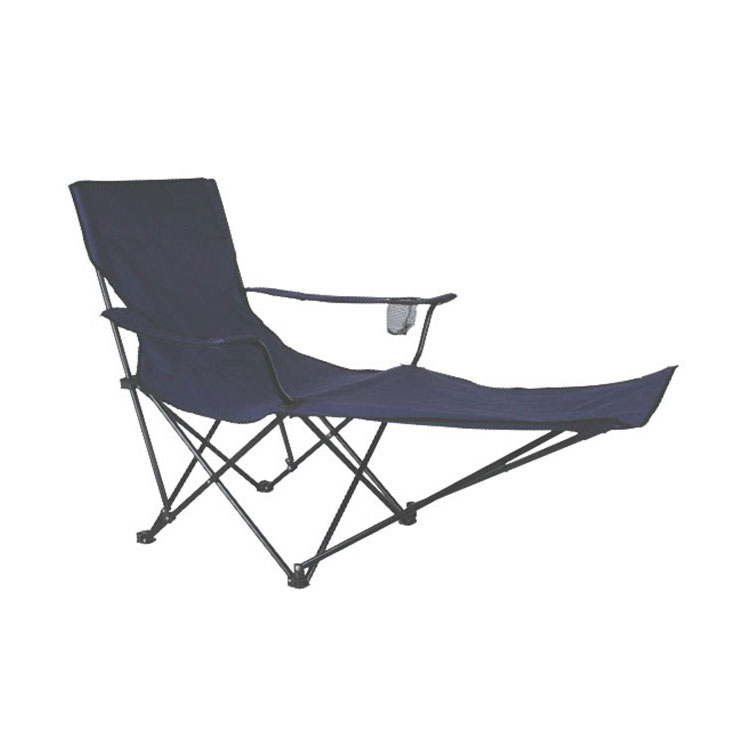 Silla de camping con respaldo alto y reposapiés