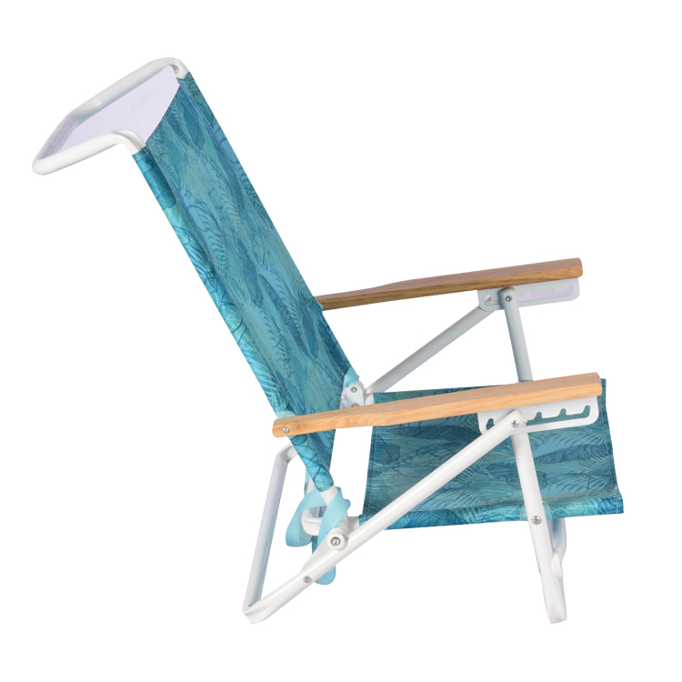 Silla de playa plegable con respaldo ajustable