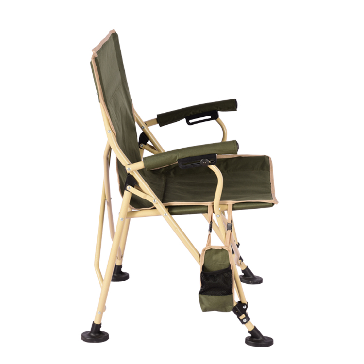 Sillón plegable para exterior con portavasos