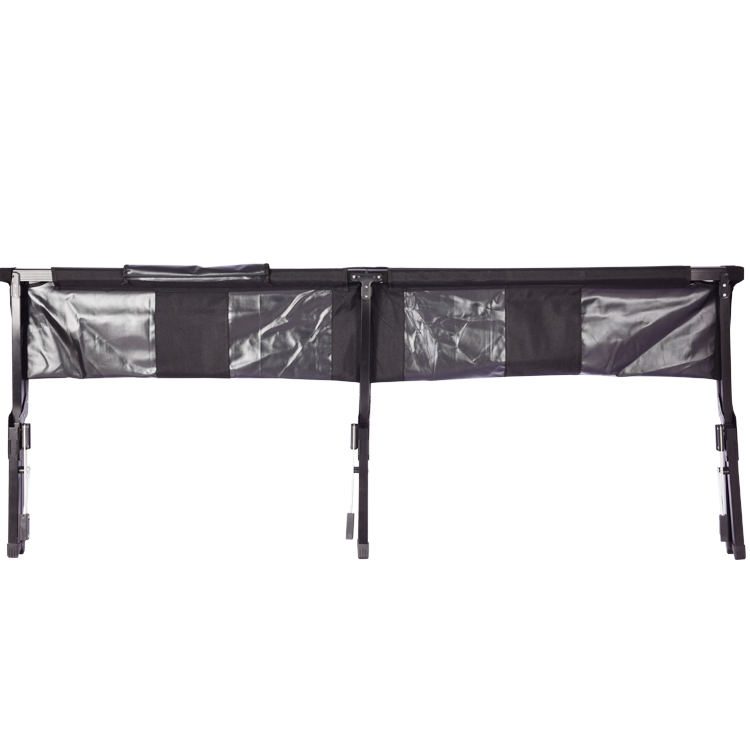 Cama de camping al aire libre con bolsillos laterales