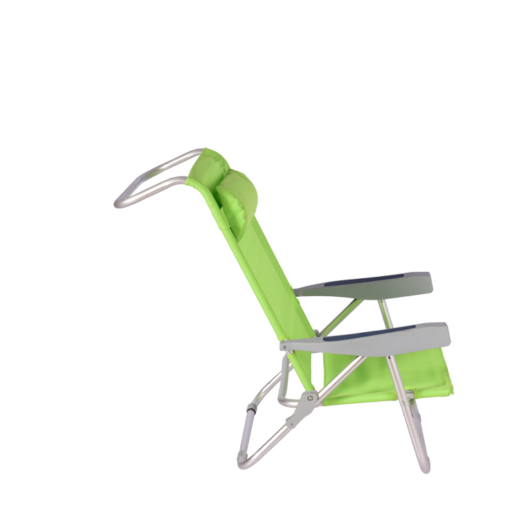 Silla de playa plegable con respaldo ajustable