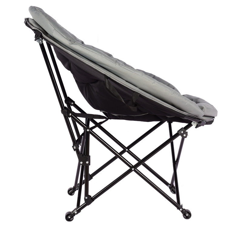 Silla lunar plegable de acero para acampar Silla lunar plegable de acero para acampar