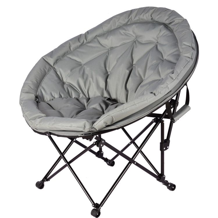 Silla lunar plegable de acero para acampar Silla lunar plegable de acero para acampar