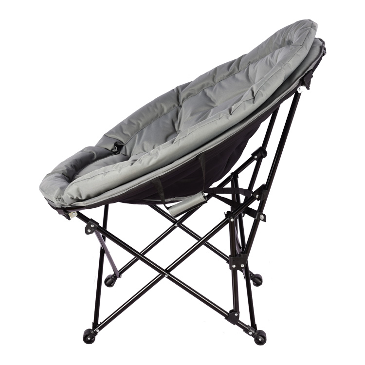 Silla lunar plegable de acero para acampar Silla lunar plegable de acero para acampar