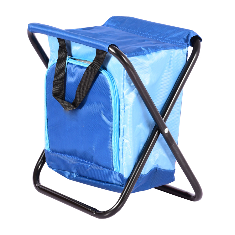Taburete de camping plegable con bolsa refrigeradora