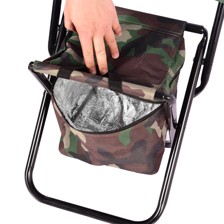 Taburete de camping plegable con bolsa de almacenamiento