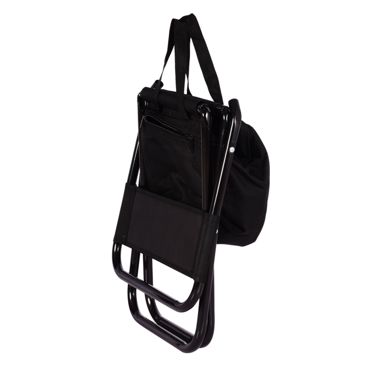 Taburete de camping plegable con bolsa de almacenamiento