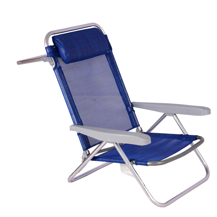 Silla de playa plegable con respaldo ajustable